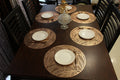 6PCS Gold Placemats Round Place Mat Kitchen Dining Table Mat Wedding Hearts