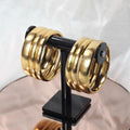6pcs New Simple Gold Color Plain Bangles Karras Wedding Party Cleopatra Glossy