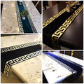 Luxury Velvet Table Runner Black Beige Blue Green 183CM UK