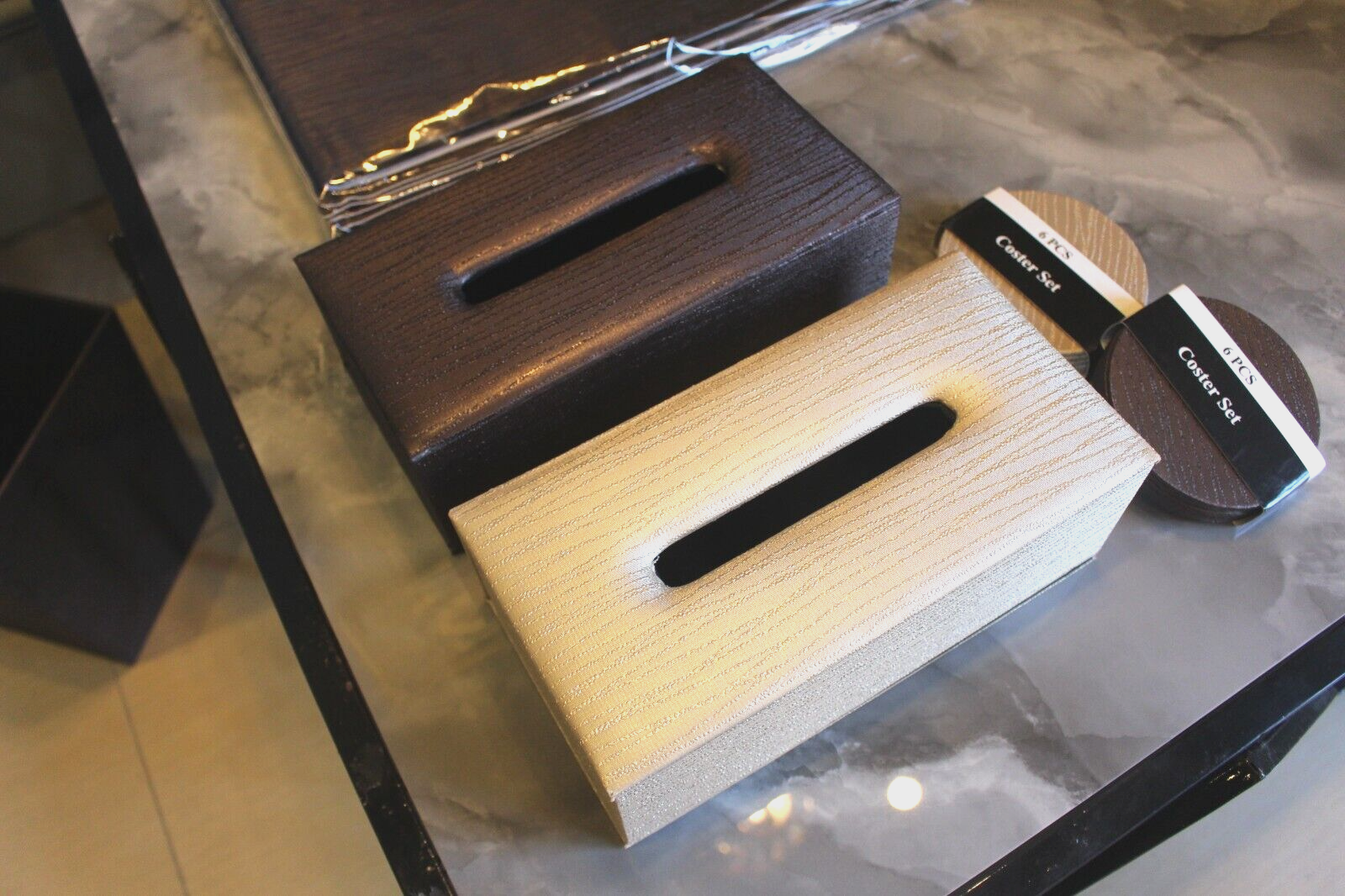 Leather Tissue Box Large box cover Pu Leather for Home Offices Dinner Table