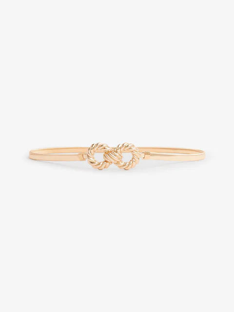 Gold Knot Skinny Stretch Belt