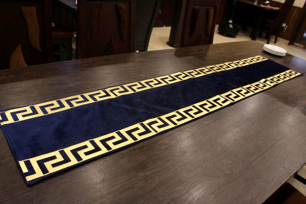 Luxury Velvet Table Runner Black Beige Blue Green 183CM UK