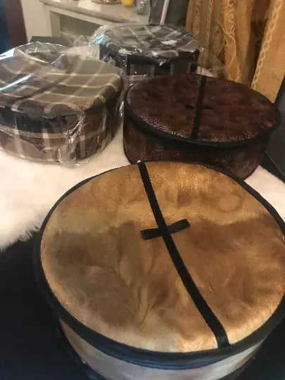 Bread Roti/Tortilla/Naan Warmer Basket, Zip Leather Black/Beige/Brown/Silver