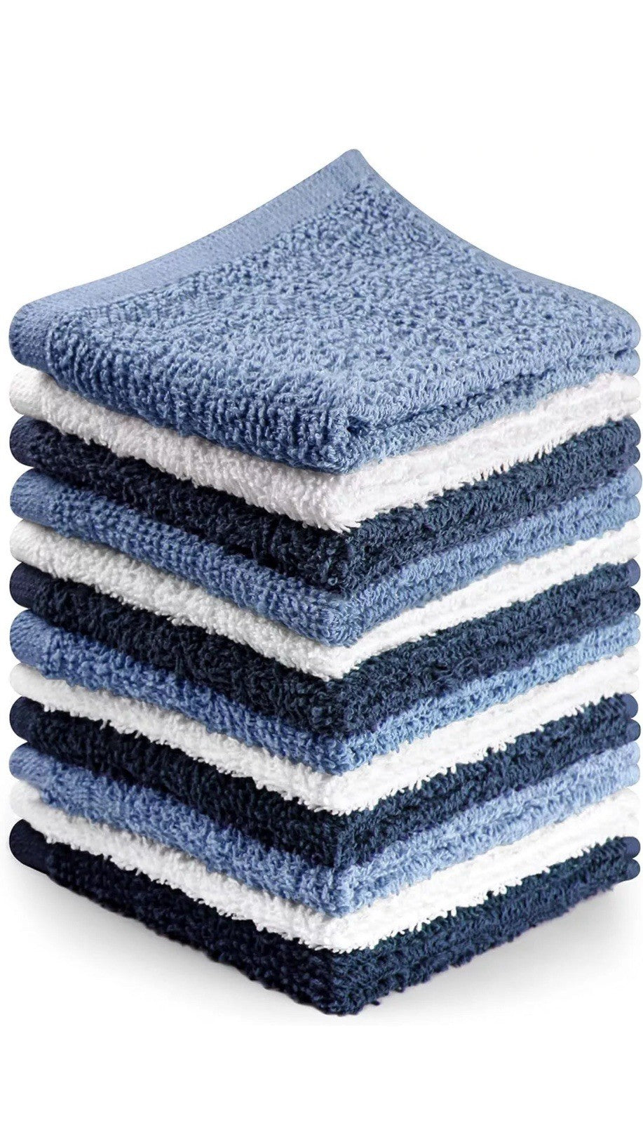 12X Flannels Face Cloths Super Soft 100% Cotton Towels Hand Washcloths 30x30cm