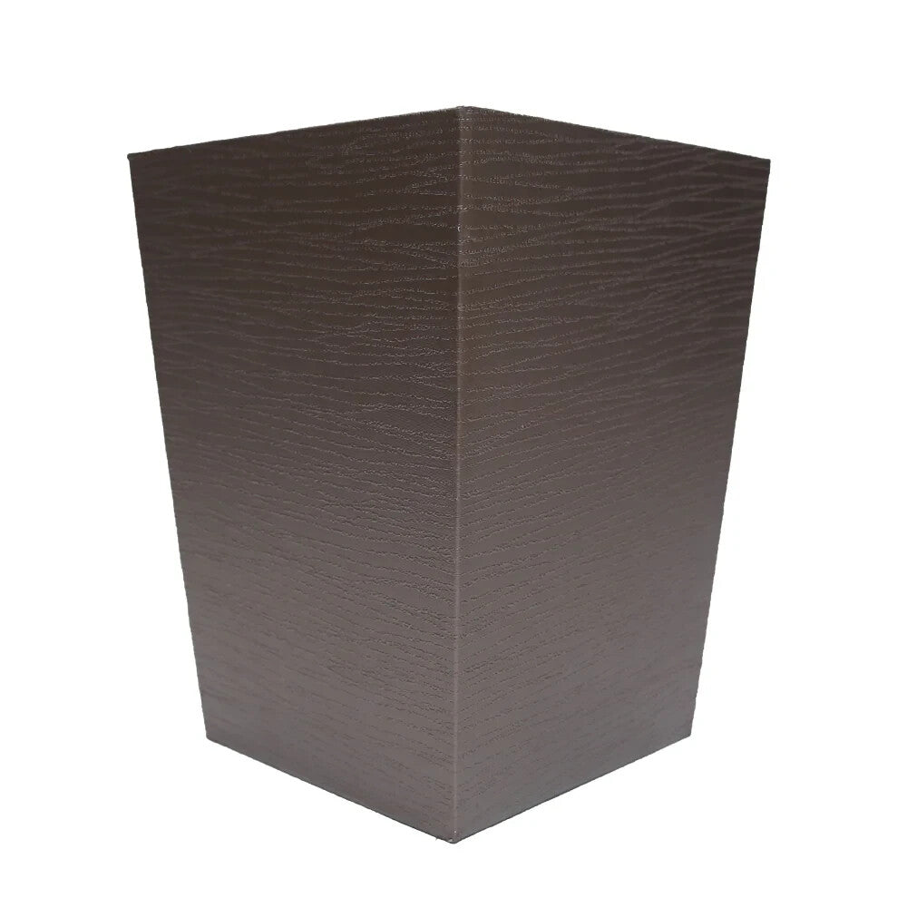 BASKET BOX WASTE PAPER BEIGE PU LEATHER STORAGE paper basket