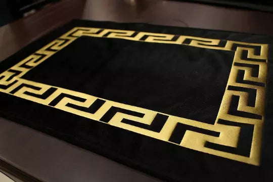 4Pc 40 x 30cm Luxury Pure Velvet Greek Placemats Table Mat Dinning