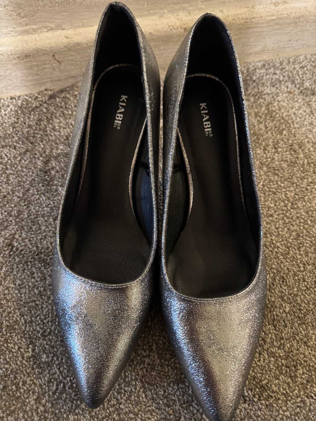 Metallic Silver Stiletto Heels