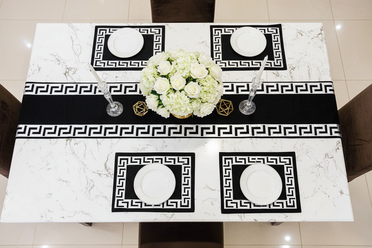 Aerial view with 6 placemats