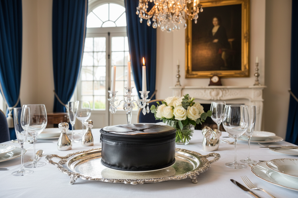 Black Bread Basket - Elegant Table Setting