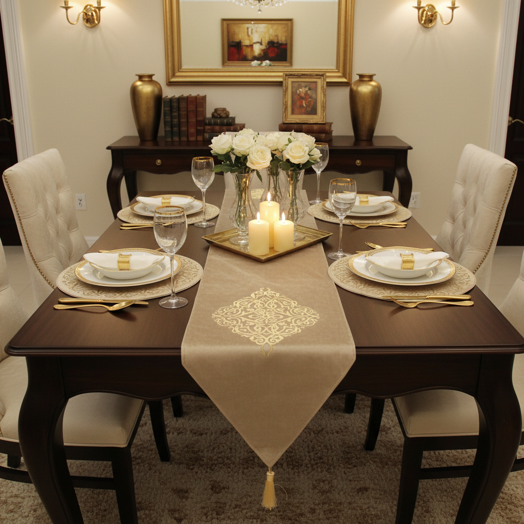 Complete Table Setting - Elegant Dining Room