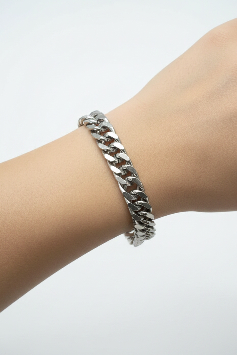 Cuban Link Bracelet on Model 1
