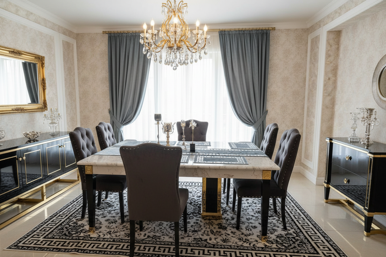 Elegant dining room with luxury decor