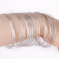 24pcs Plain Bangles-silver