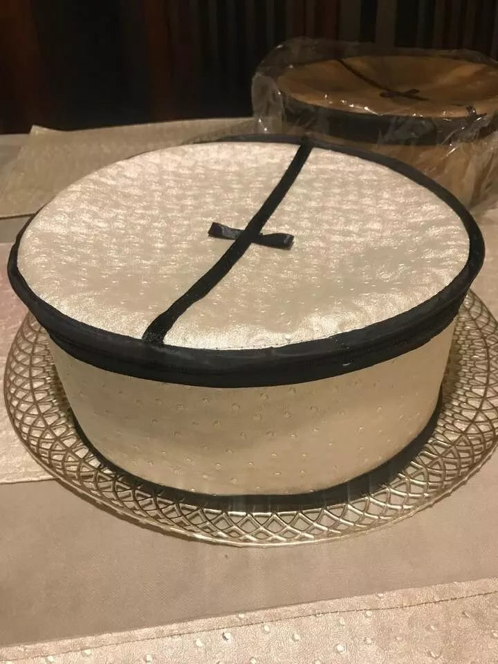 Bread Basket Roti/Tortilla/Naan Warmer Basket, Cloth Leather Brown