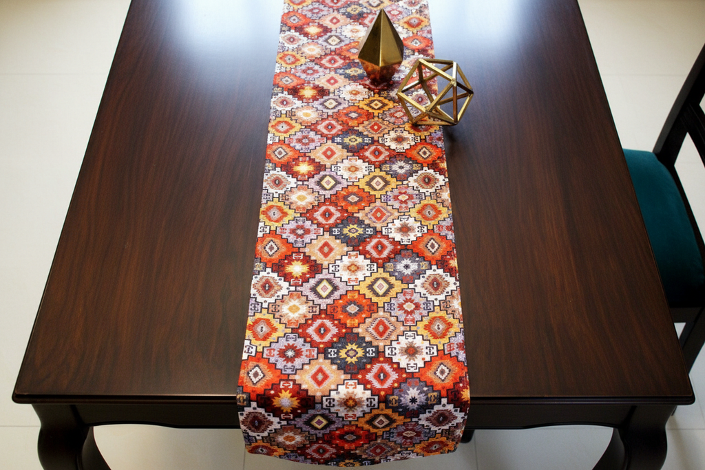 Table runner top-down view