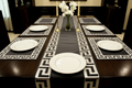 Table setting with medium grey tone