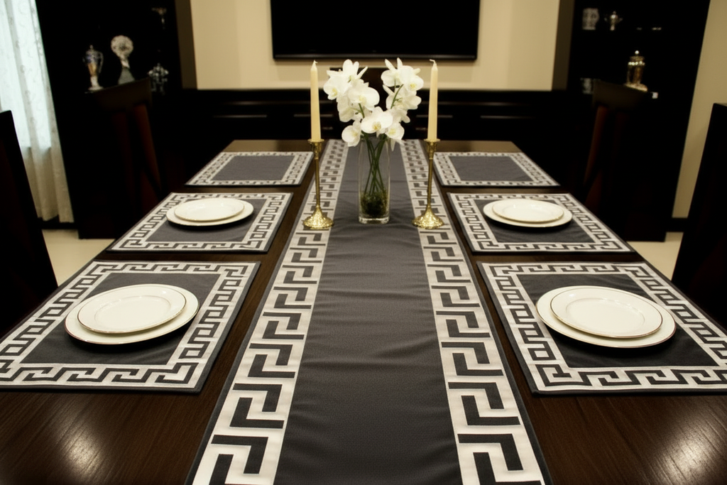 Table setting with small plates