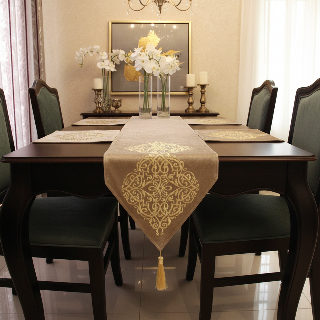 Velvet Table Setting - Plush Texture