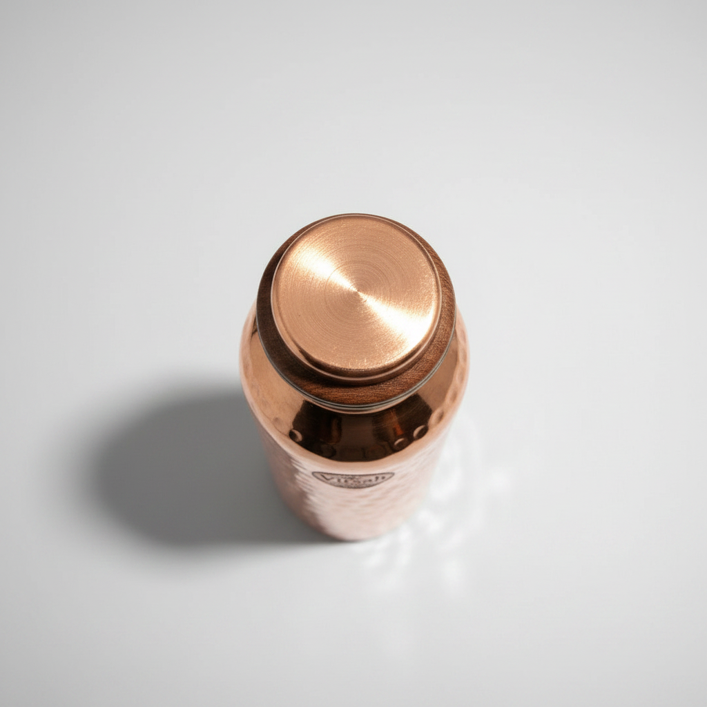 Virsah Copper Bottle - Top Down